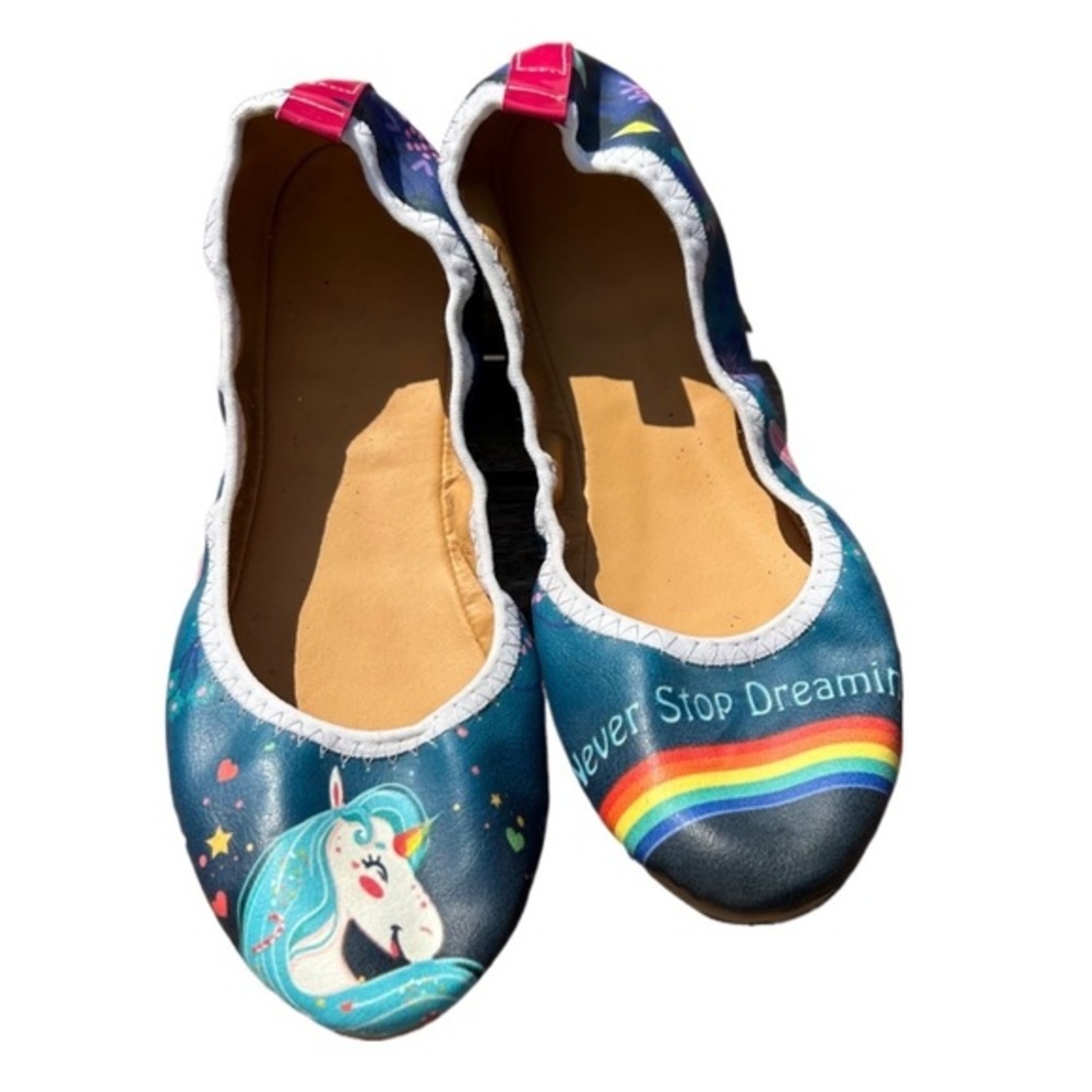 Unicorn Rainbow Foldable Flats sz 40
